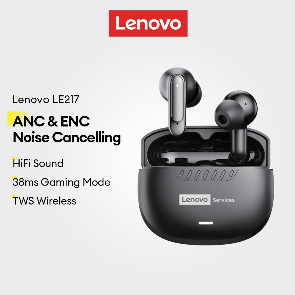 Fones De Ouvido Lenovo LE217 TWS E Bluetooth Sem Fio Com Cancelamento De Ruído ANC ENC Mais Som HiFi Modo De Jogos De 38 em Oferta na Shopee