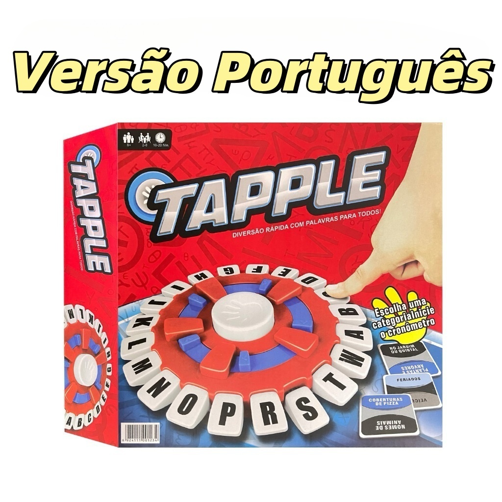 Tapple: Jogo de Tabuleiro de Palavras em Português para Famílias em Oferta na Shopee