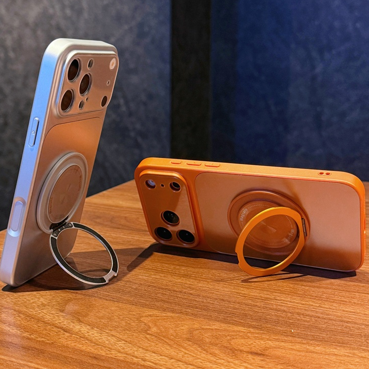Moda Acrílico Magnético Luxo 360 Suporte Rotativo Capa De Silicone Para iPhone 17 16 15 14 13 Pro Max Plus Caso em Oferta na Shopee