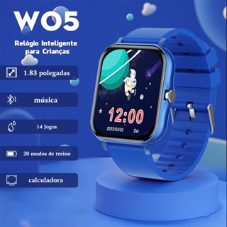 Relógio Inteligente Infantil W05 Registro de Atividades Físicas 14 Jogos Educativos  Divertido e Educativo em Oferta na Shopee