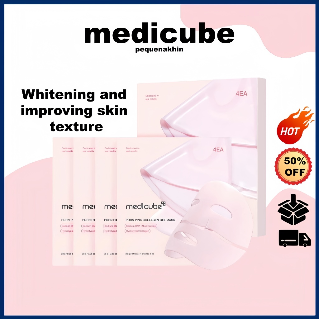 4.4 Máscara De Gel De Colágeno Rosa Para Clareamento , Hidratação E Redução De Linhas Finas