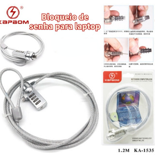 Cabo De Segurança Para laptop Com Trava Combinada , 1.10 M , Aço E Senha De 4 Dígitos . em Oferta na Shopee