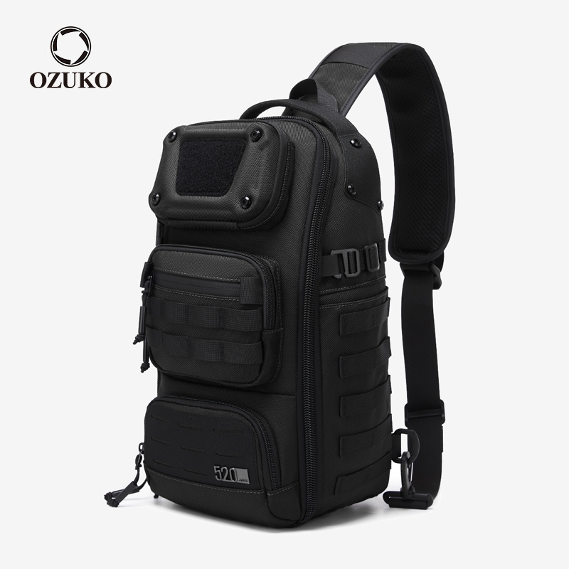 OZUKO Masculino Crossbody Bolsas Multi Compartimento Impermeável Esportes Ao Ar Livre Sling Ombro Bolsa em Oferta na Shopee