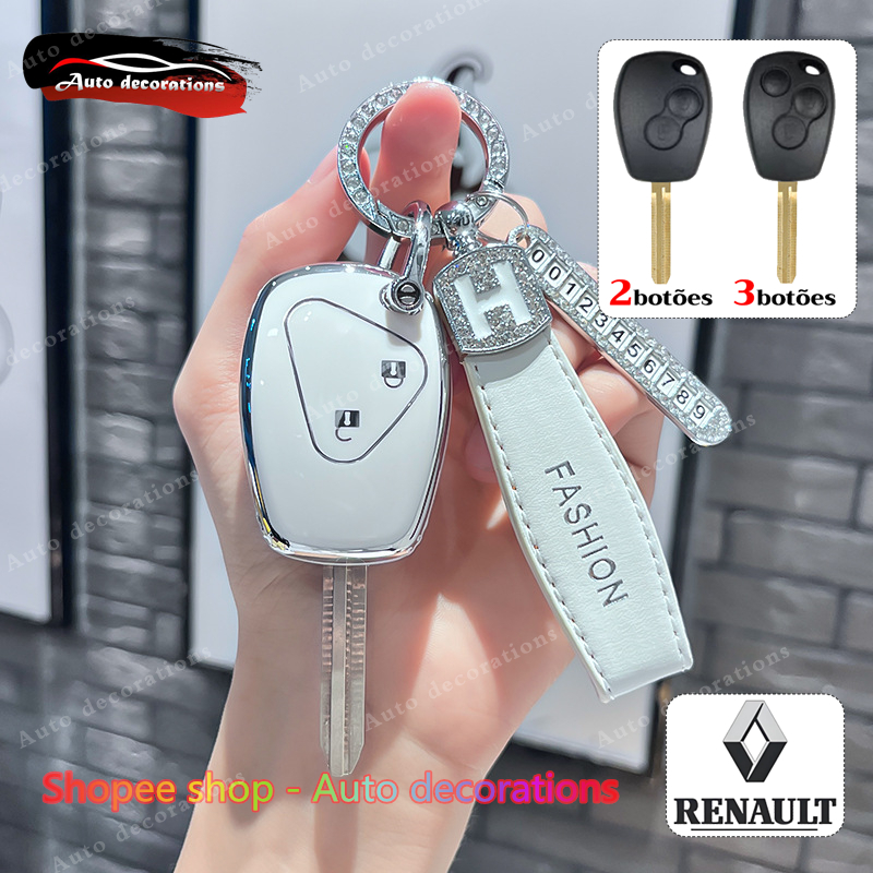 Porta-Chaves Remoto Inteligente Renault Para Logan 2007-2016/Sandero Clio Capa De Chave Duster2011 Chaveiro em Oferta na Shopee