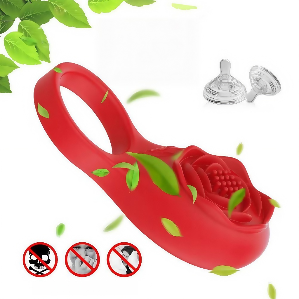 Anel Peniano Vibratório com Estimulador de Clitóris e Texturas Variadas 3,5cm