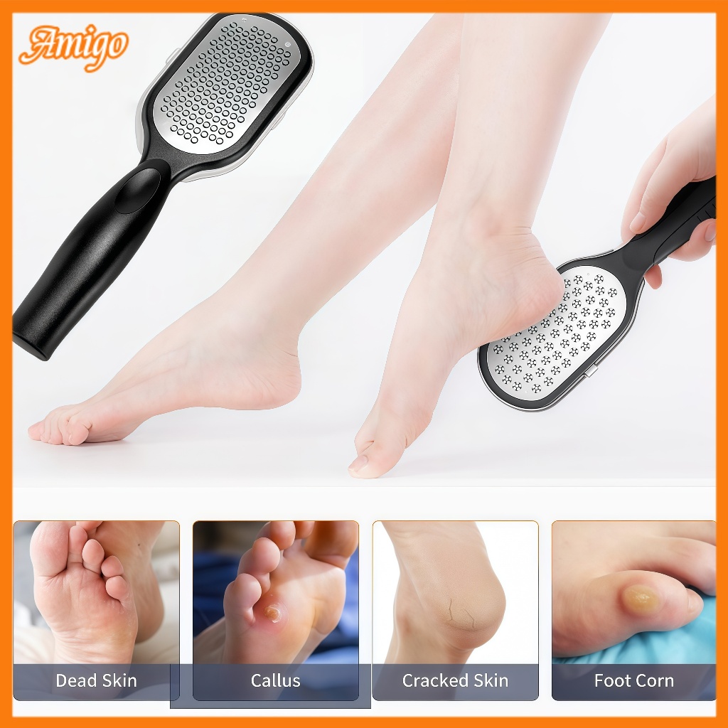 Pedicure Pé Arquivo Removedor De Pés De Aço Inoxidável Raspador Portátil Rasp Colossal Ralador