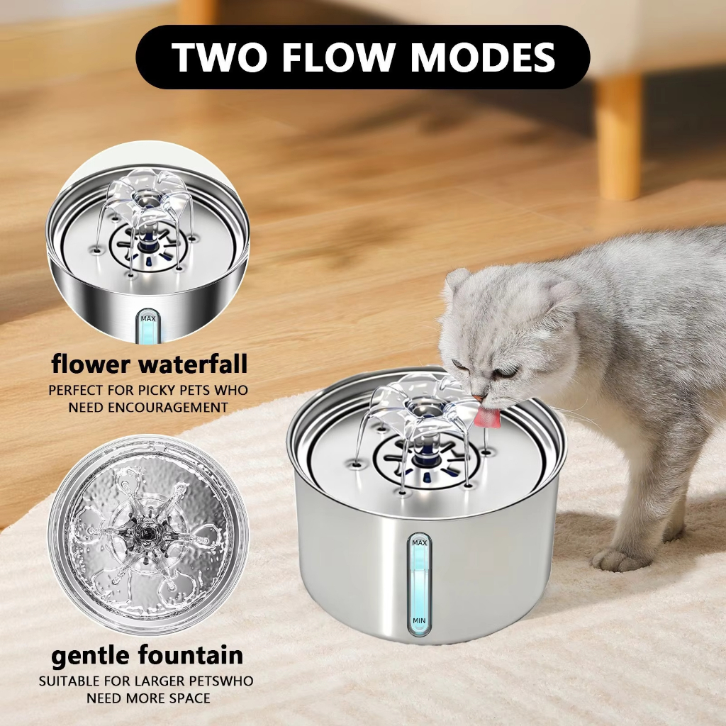 Bebedouro automático para gatos 3L com filtro embutido e luz LED em Oferta na Shopee