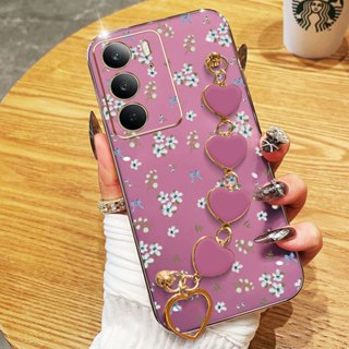 Capa Para Oppo Realme C75X C75 C71 4G Mini Protetora De Telefone Floral Com Pulseira De Coração em Oferta na Shopee