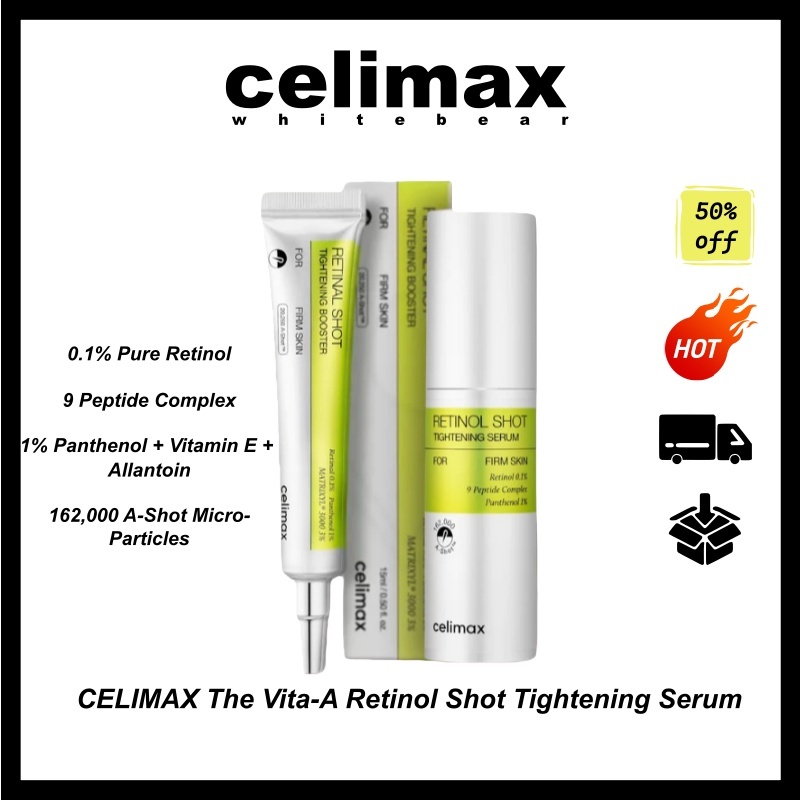 4.4celimaxthe Vita-A Recional Shot Tighting Bosster 15ml-Retinol Serum 30ml/Aperte Pele/Antienvelhecimento em Oferta na Shopee