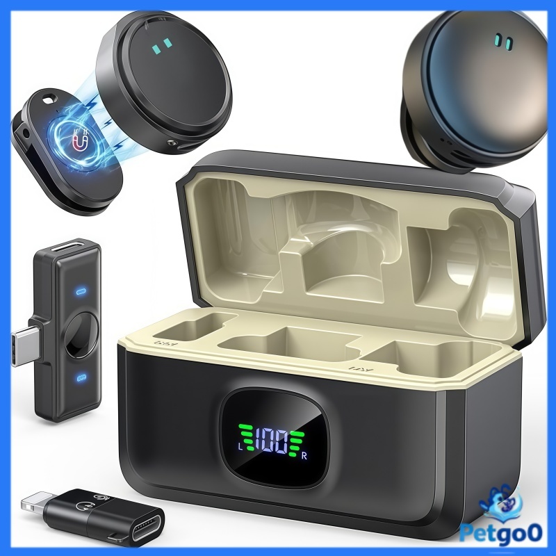 Mini Microfone De Sucção Magnética Sem Fio Para Gravação De Redução De Ruído Tipo C De Telefone Android