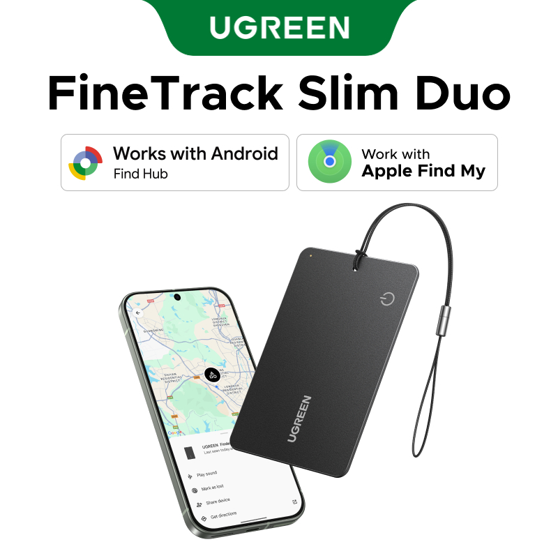 UGREEN FineTrack Slim Duo Smart Tag Localizador Inteligente Rastreador Anti-Perda Compatível Com iOS Android Para iPhone em Oferta na Shopee