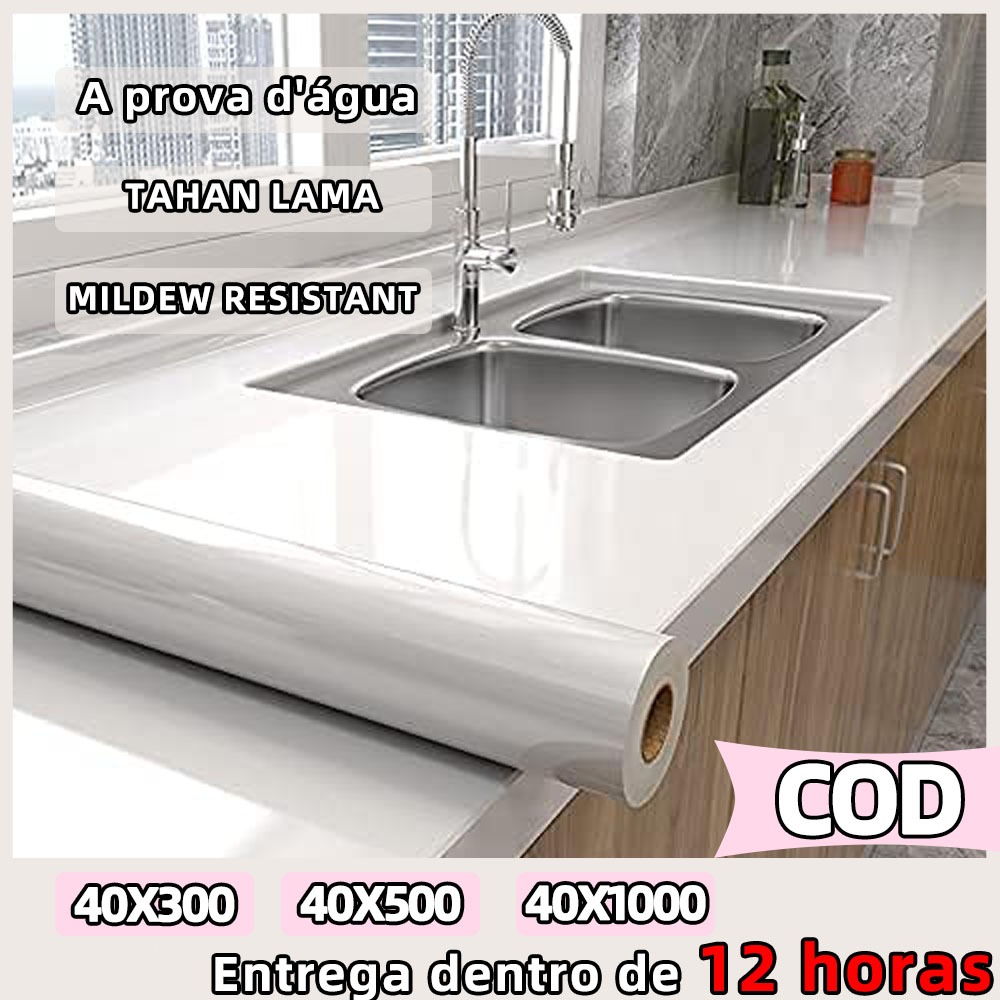 Shopee Oferta Limitada Adesivo De Mármore De Cozinha Branco Jade Diamante Resistente A Arranhões Fácil De Ajustar 60x300