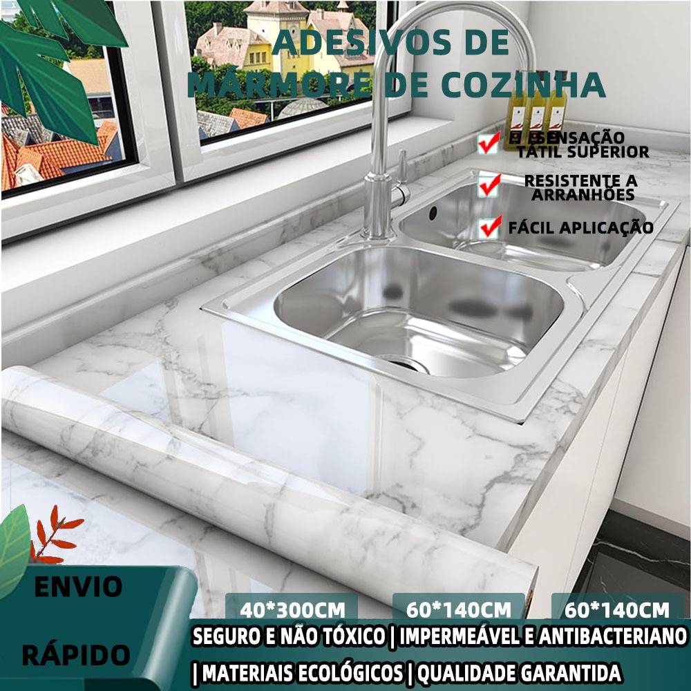 Shopee Flash Desconto Adesivo De Mármore De Cozinha Branco Jade Diamante Resistente À Umidade Adequado Para Pias 60x500 