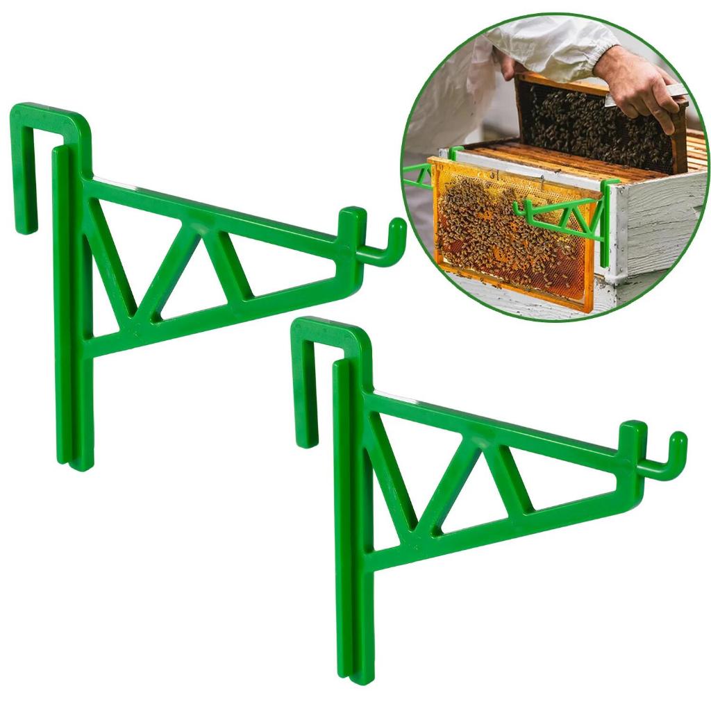 1/2 Pçs Suporte De Quadro De Colmeia De Plástico Resistente Aperto De Apicultura Poleiro Abelha Rack Equipamento