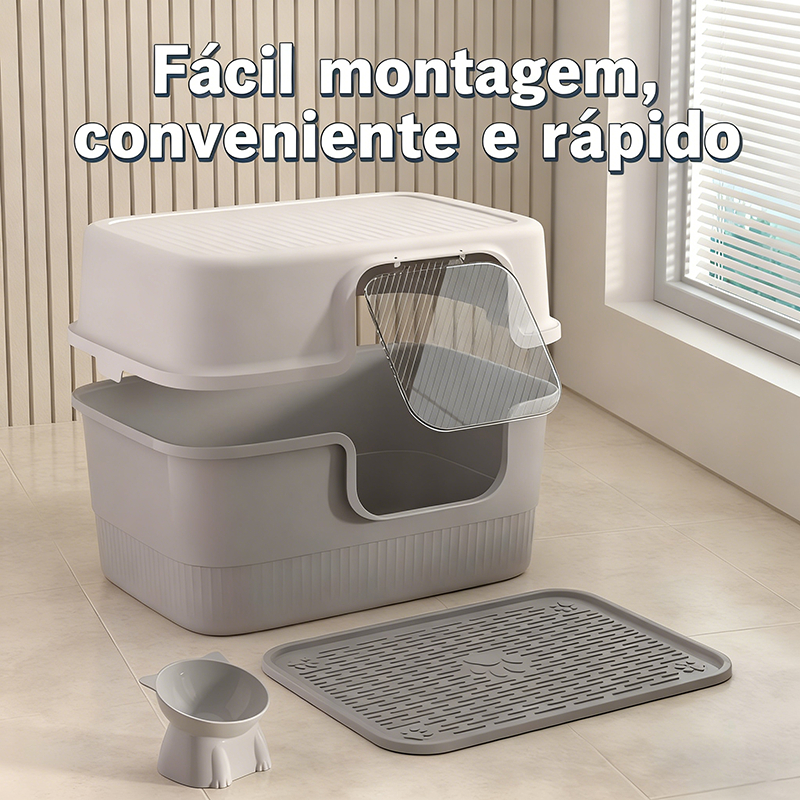 MIW Caixa de Areia Fechada 360° para Gatos com Anti-Odores e à Prova de Vazamento em Oferta na Shopee