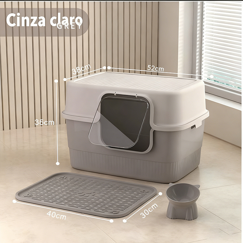 MIW Caixa de Areia para Gatos Extra Grande Anti Espalhamento Modo Duplo Desmontável Ideal para Gatos Grandes em Oferta na Shopee