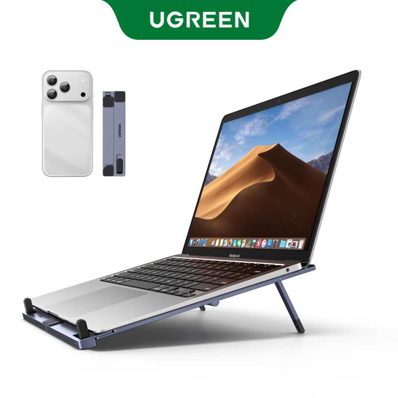 Suporte Portátil E Ergonômico UGREEN Para Laptop Macbook Air Pro Dobrável De Alumínio Vertical Notebook Tamanho Mini (12 em Oferta na Shopee