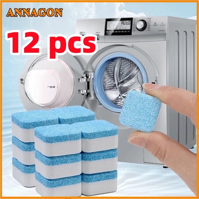 Kit 12/24/36/48 Limpador Pastilha de máquina de lavar roupa comprimido para remover manchas