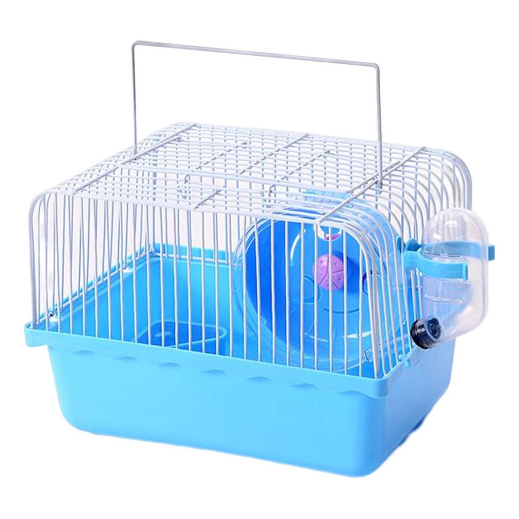 Gaiola Portátil Para Hamster Com Roda , Garrafa De Água E Tigela De Comida Viagens