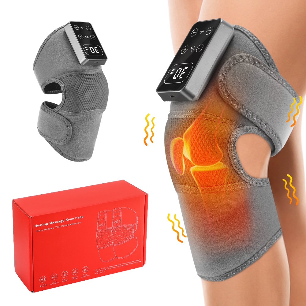 Joelheira Com 5 Calor E 3 Massagem , Para Alívio Da Dor No Joelho , Recuperação De Lesões , Recarregável