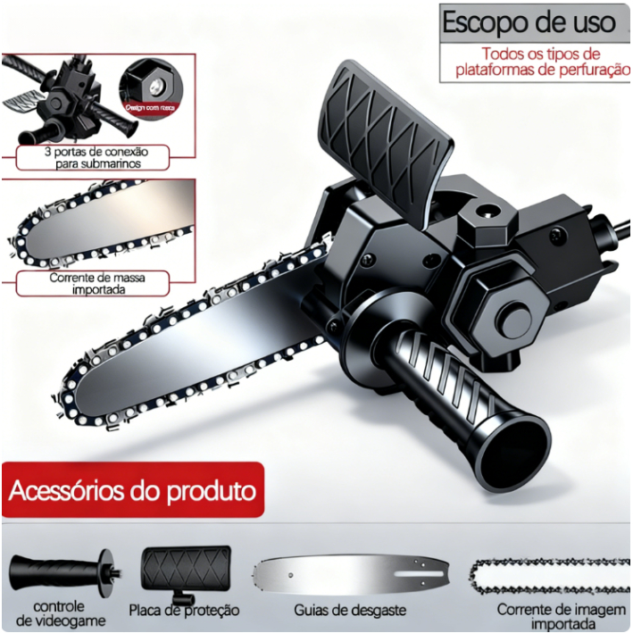 Motosserra Para Furadeira E Parafusadeira Adaptador Portátil 4 Polegadas em Oferta na Shopee