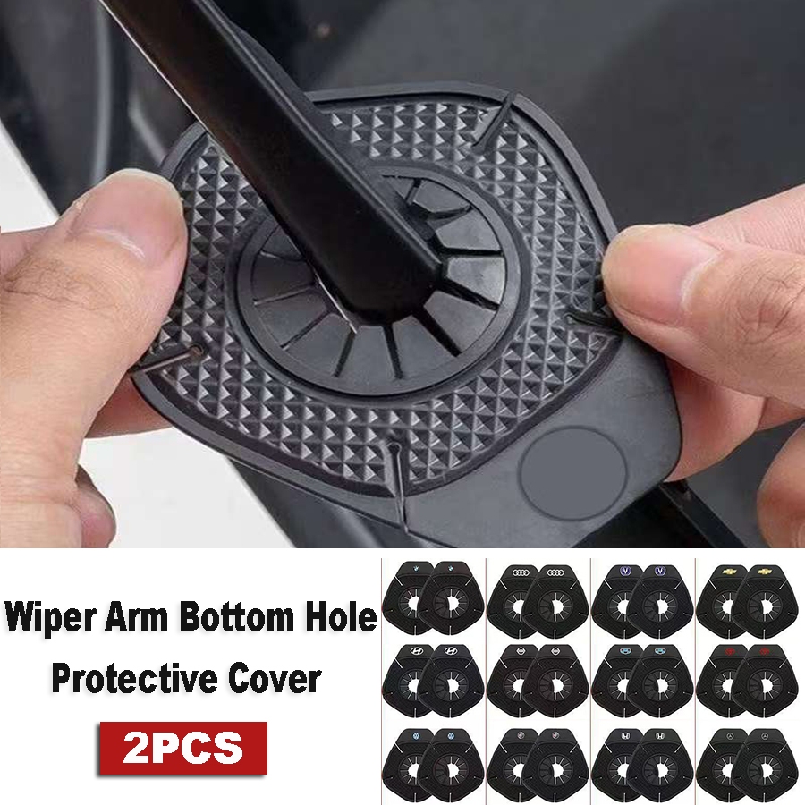 [Estoque Pronto] Acessórios Para Carro 2 Unidades/Conjunto Tampa Protetora Do Orifício Inferior Braço Limpador De Silico em Oferta na Shopee