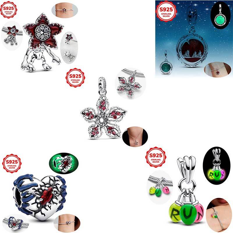 2025 Novo 925 Prata Esterlina Contas Brilhantes Caber Pulseiras Originais Charme DIY Jóias Femininas