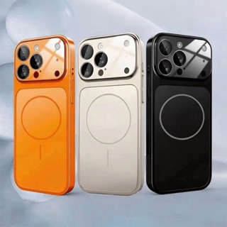 Vidro Fosco Magnético Caso De Telefone Para iPhone 17 16 15 14 13 Pro Max 17 Ar Ultra-Fino Grande Janela Câmera PC + em Oferta na Shopee
