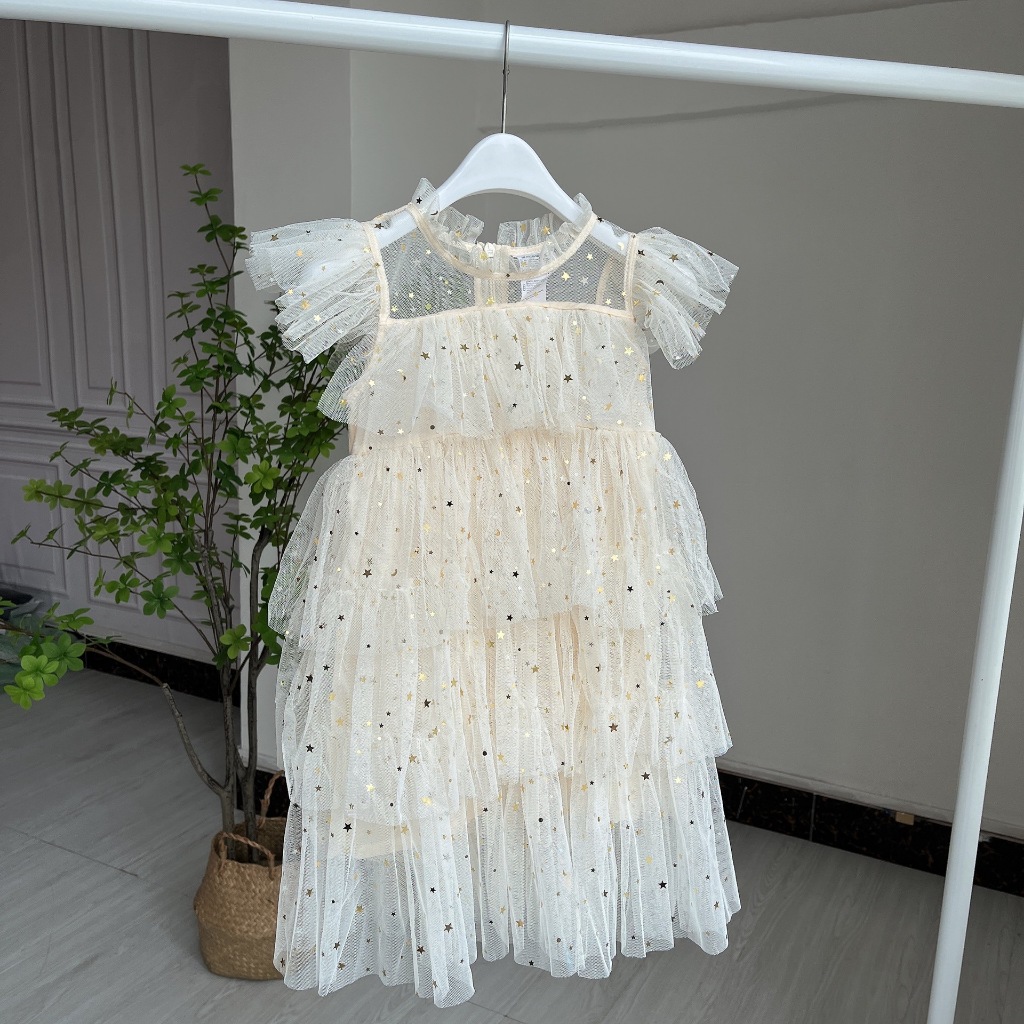 Vestido De Princesa Para Meninas/Tutu Com Lantejoulas/Estrela Festa De Aniversário/Casamento De 3 A 8 Anos