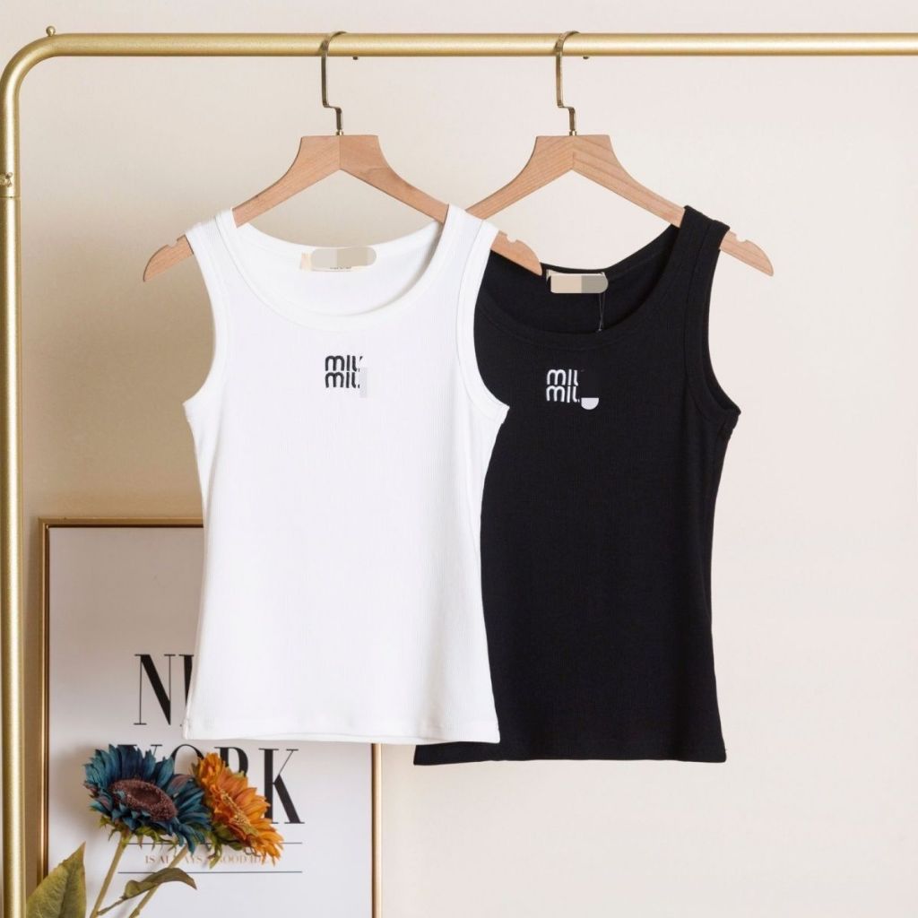 Regatas Femininas top De Malha Regata Feminina Moda Colete Sem Mangas camis Puro Algodão C...