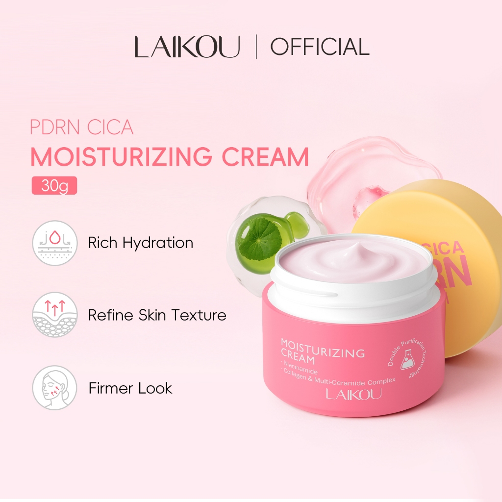 LAIKOU Intensive PDRN CICA Creme Hidratante 30g Para Hidratação Rica E Pele Mais