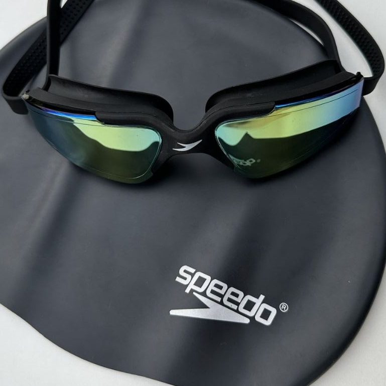Óculos de natação de alta definição Speedo Middle Frame Óculos de natação à prova d'água Anti-embaciamento Plateamento