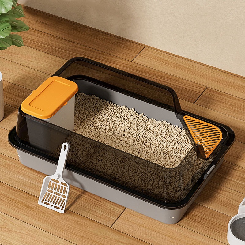Caixa de Areia para Gatos Grandes Banheiro Sanitário Pet Aberta Resistente Forte Sandbox Gato em Oferta na Shopee