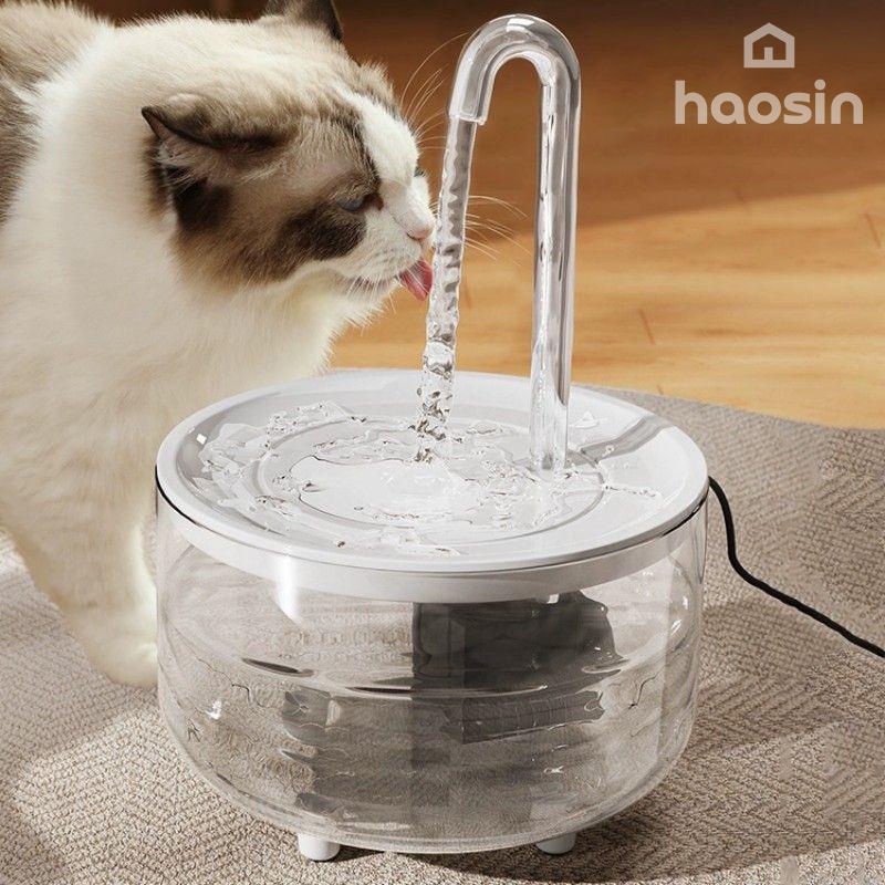 Bebedouro Automático para Gatos e Cães: Circulação de Água com Filtro de Base Segura