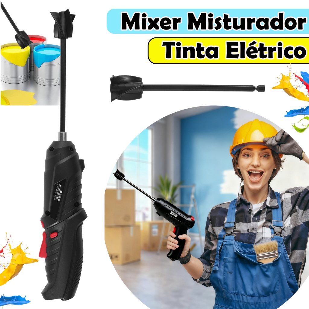 Mixer Misturador elétrico de resina epóxi/Agitador/Tinta Batedor Para  De Cola Pigmento De Para Resina Com Acessórios