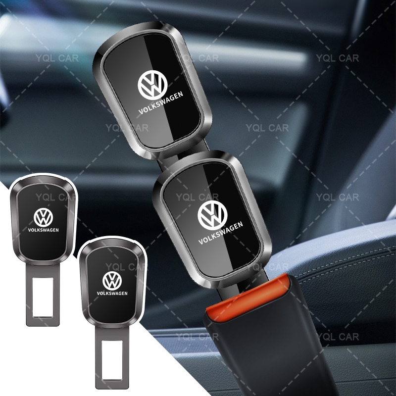 1/2 Pçs Liga Fivela De Cinto De Segurança Do Carro Logotipo Extensor Trava Para VW Volkswagen Jetta MK5 Golf Passat 3B7 em Oferta na Shopee