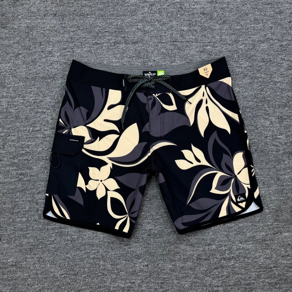 Bermuda Masculina De Secagem Rápida Shorts De Praia Elásticos De 4 Vias Surf