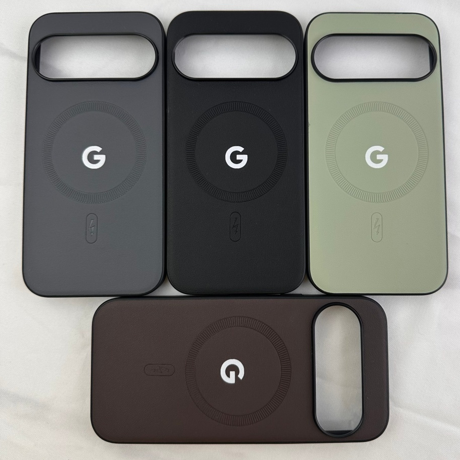 Capa Magnética De Couro De Cor Sólida Para Google Pixel 10 9 Pro XL 10 9 8 8A Traseira De Carregamento Sem Fio Magnético