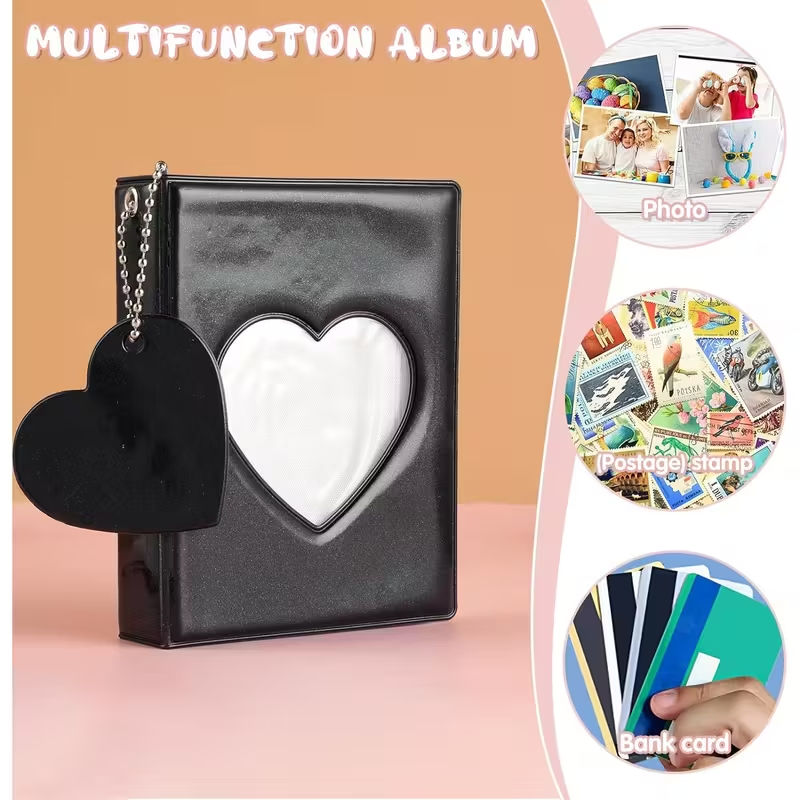 Álbum De Fotos Oco Amor Coração Capa Photocard Titular Instax Mini Para Cartões Coletar Livro
