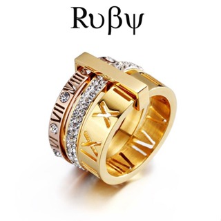 Ruby* Anel da Liga Federal Três Mulheres Acredite Única em Anel de Joias da Moda Romana em Aço Inoxidável em Oferta na Shopee