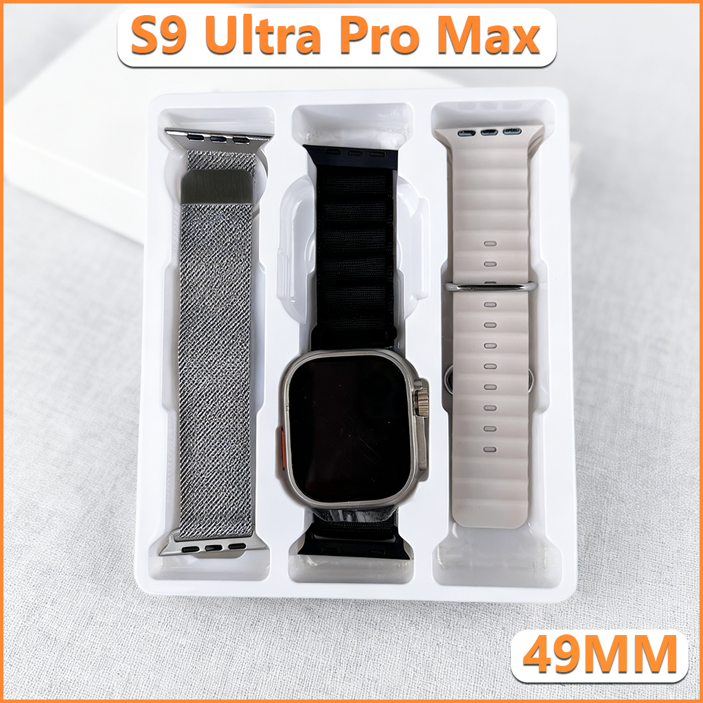 2026 Novo Smartwatch S9 Ultra Max - Chamadas Bluetooth Calculadora IP67 Prova d'água 2.2/49mm Unissex Para Android e iOS