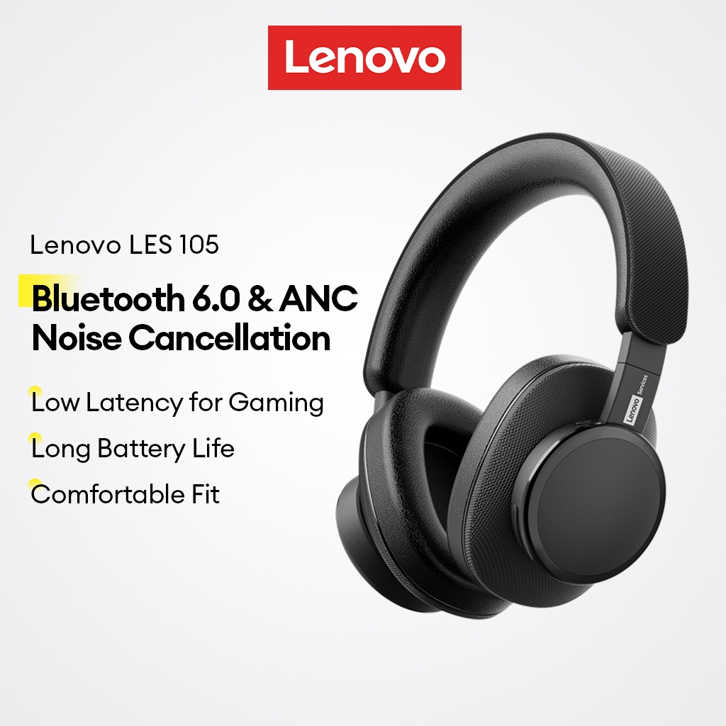 Fones De Ouvido Bluetooth Lenovo LES-105 E Fone Sem Fio Com Cancelamento Ativo De Ruído 6.0 Mais Baixa Latência Para Jog em Oferta na Shopee