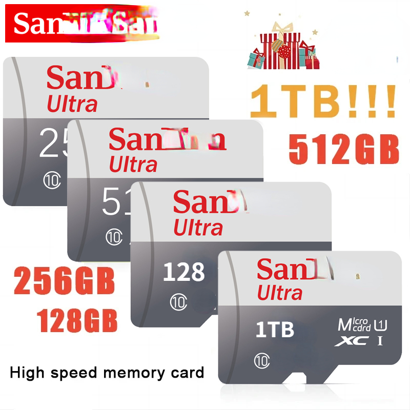 128GB 256GB 512GB 1024GB 1TB 100MB/s Cartões De Memória A1 Cartão De Câmera 4GB 8GB 16GB 32GB 64GB Micro SDcard Classe 1