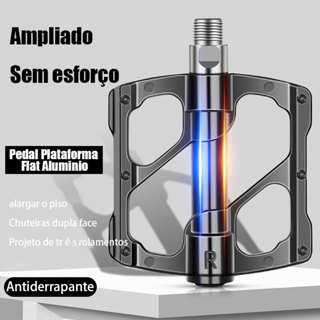 Par Pedal 3 Rolamentos Plataforma Flat Alumínio Selado Rosca Grossa 9/16 Preto Mtb Speed Bmx Downwill Bike Bicicleta em Oferta na Shopee