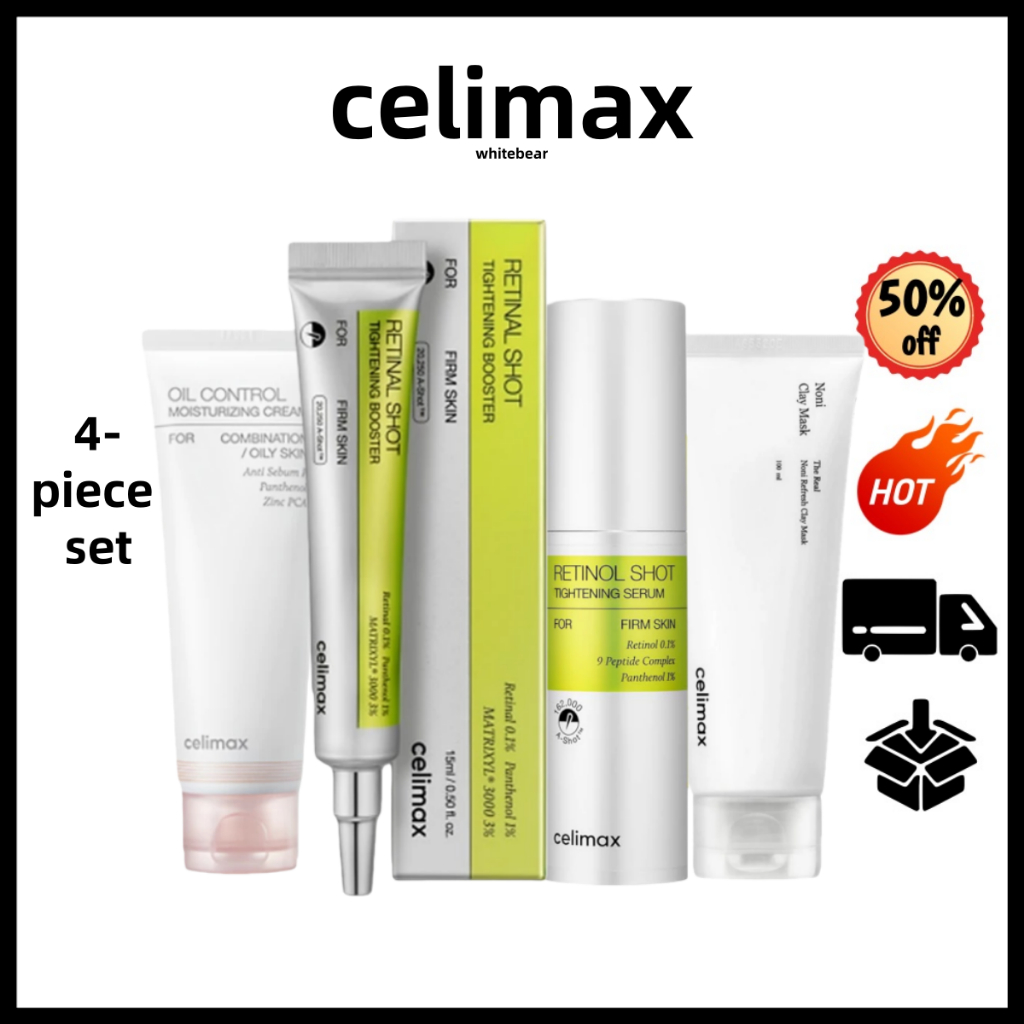 Kit Antienvelhecimento E Controle De Oleosidade De 5.5 Polegadascelimax , Retinol Reafirmante + Hidratante Para Pele Ole