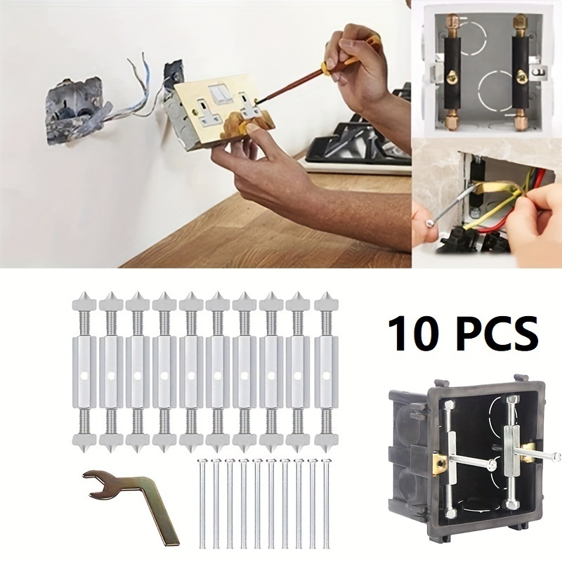 Conjunto de 10 peças Suporte Universal de Interruptor Elétrico Caixa de Soquete Reparador