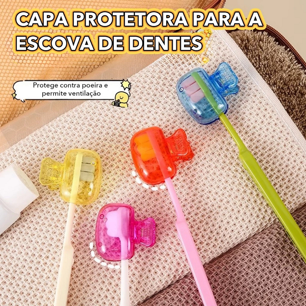 4 Pçs/set Clipe De Armazenamento Escova De Dentes Tampa Protetora Viagem Portátil À Prova De Poeira Caso