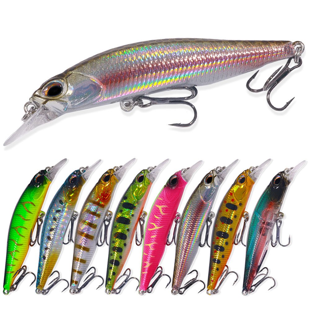 Kit 5/10 Iscas Artificiais Importadas 1/2 Meia Água de 9 cms e 8,5 gramas Pesca Tucunaré Traíra Dourado Robalo Black Bas