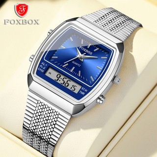 LIGE Fashion Watch Quartz Sports Masculino Double Time Zone Display Semanal Relógio Digital À Prova D'água