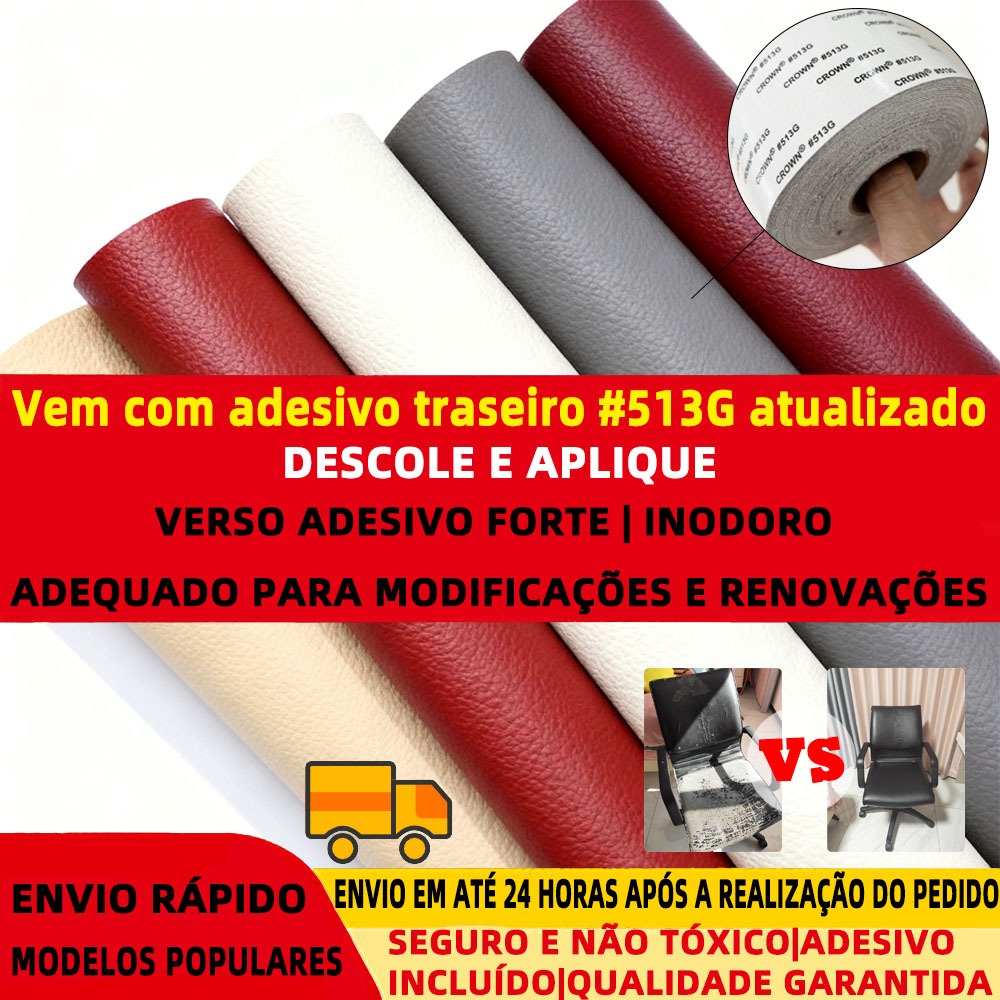 Profissionalmente Recomendado 513G Remendo De Reparo De Couro Autoadesivo Café Preto Fácil De Ajustar Não Amarelecimento